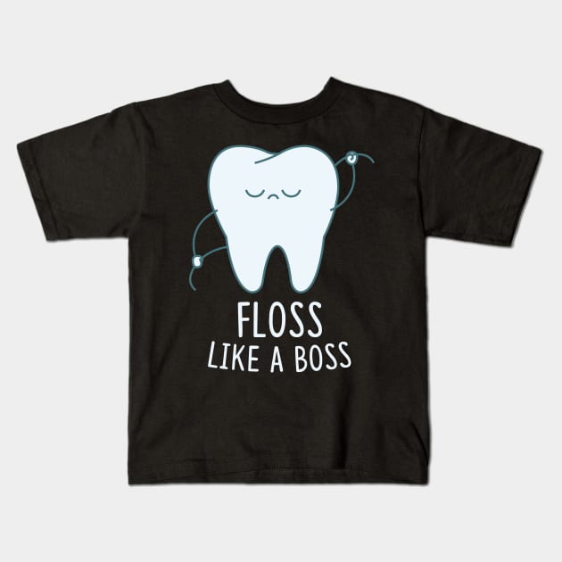 Floss Like A Boss Kids T-Shirt by redbarron